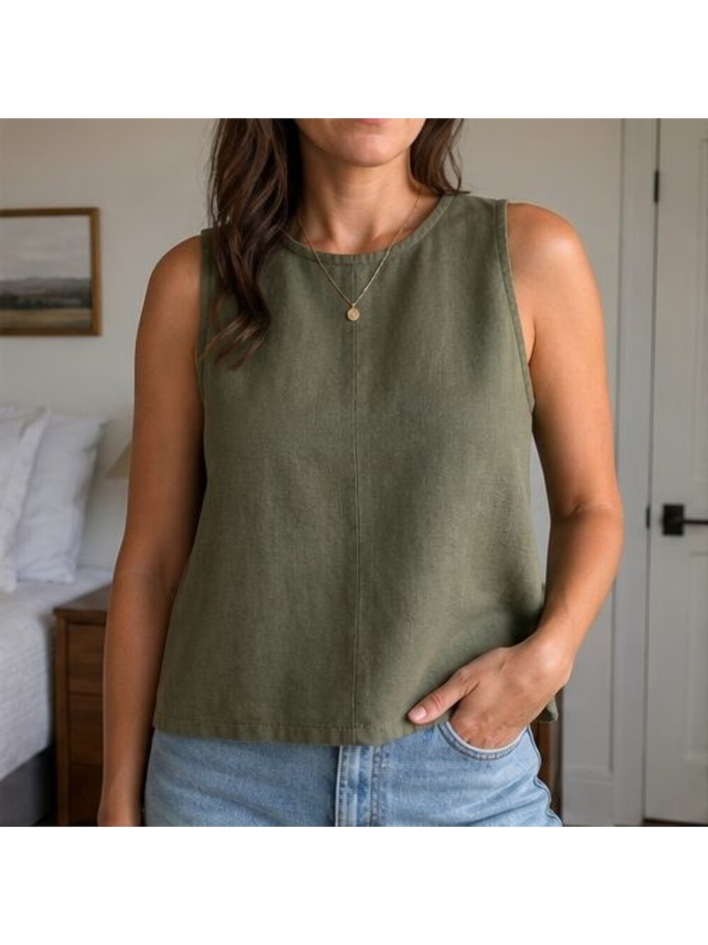 Rust V Neck Top - Picture 2 of 6